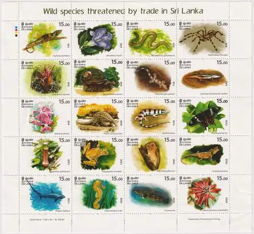 Wild Species Threatened in Sri Lanka