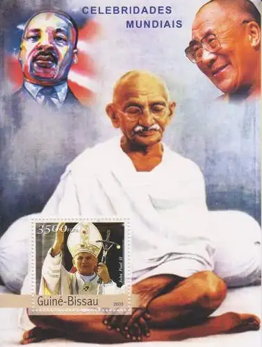 Famous People - Pope John Paul II, M.L. King, Gandhi