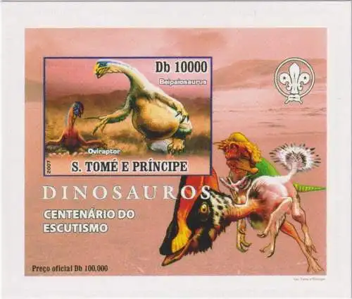 Dinosaurs - Oviraptor and Beipiaosaurus - luxury blocks