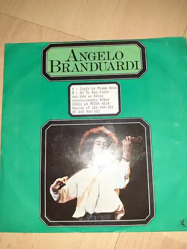 Single Vinyl - Angelo Branduardi LC 5850 Cogli la Prima Mela + Se tu Sei Cielo