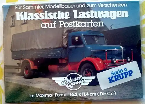 [Ansichtskarte] Klassische Lastwagen auf Postkarten (auf der Hülle) Serie 6 Krupp
(8 versch. Karten). 