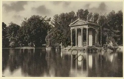Roma - Tempio di Esculapio sul Lago di Villa Borghese [AA20-2.148
