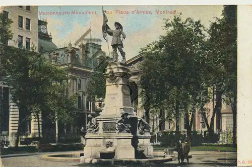Montréal - Maisonneuve Monument on Place d'Armes   [E-1265