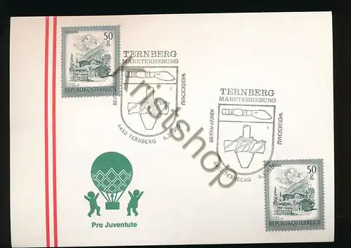 Österreich - Pro Juventute - Sondernstempel - Ternberg - Markterhebung - 06-07-1985 [AA65-1592