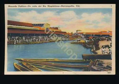 Mercado Publico - Un caño del Rio Magdalena-Barranquilla - Col. [KK00-0.171