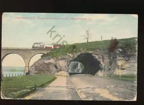 Philadelphia - Fairmont Park - River drive and Tunnel [KP-033