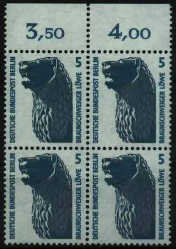 BERLIN DS SEHENSW Nr 863 postfrisch VIERERBLOCK ORA 0DBA96