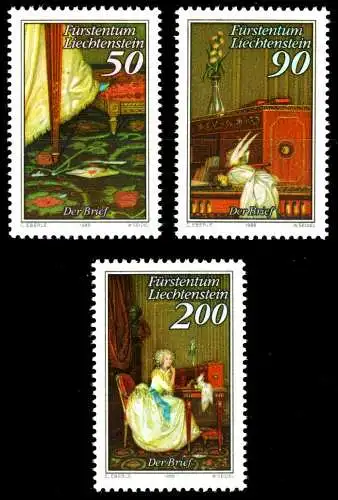 LIECHTENSTEIN 1988 Nr 957-959 postfrisch SB49DE6