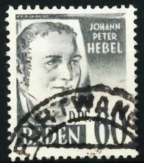 FZ BADEN 2. AUSGABE SPEZIALISIERT Nr 25yI gestempelt 60617E