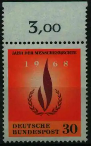 BRD 1968 Nr 575 postfrisch ORA 0FDB86