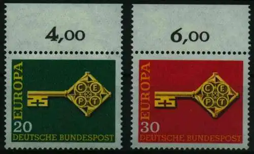 BRD BUND 1968 Nr 559-560 postfrisch ORA 0FDB9E