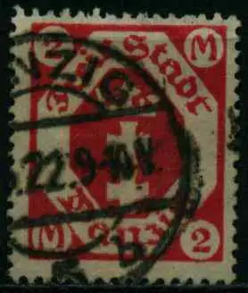 DANZIG 1922 Nr 96X gestempelt 10FF96
