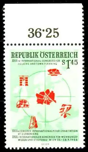 ÖSTERREICH 1956 Nr 1027 postfrisch ORA 336AF6