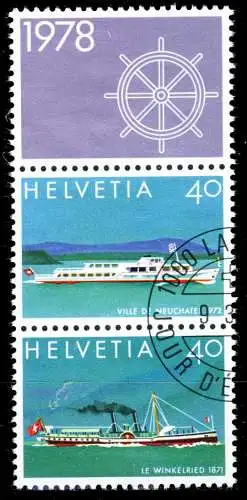 SCHWEIZ ZUSAMMENDRUCK Nr B23-Zd23 gestempelt SENKR PAAR 2A23B2