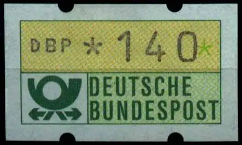 BRD ATM 1981 Nr 1-1-140R postfrisch 13AF32