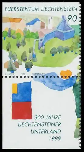 LIECHTENSTEIN 1999 Nr B16 Zd7 postfrisch SENKR PAAR 143232