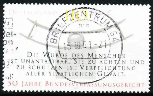 BRD 2001 Nr 2214 zentrisch gestempelt 648AD6