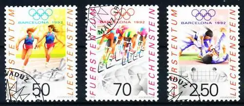 LIECHTENSTEIN 1992 Nr 1035-1037 gestempelt SA19006