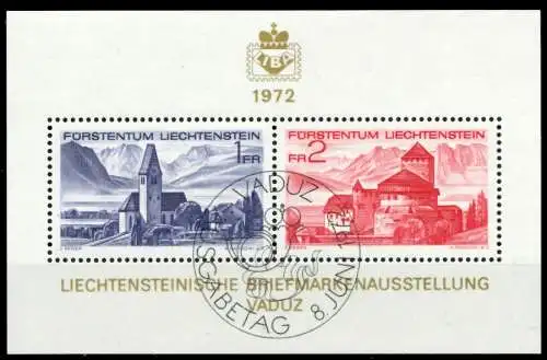 LIECHTENSTEIN BLOCK KLEINBOGEN Block 9 ESST SB45EDE