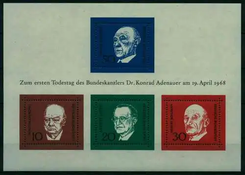 BRD BUND BLOCK KLEINBOGEN 1949 1989 Block 4 postfrisch 17AA76