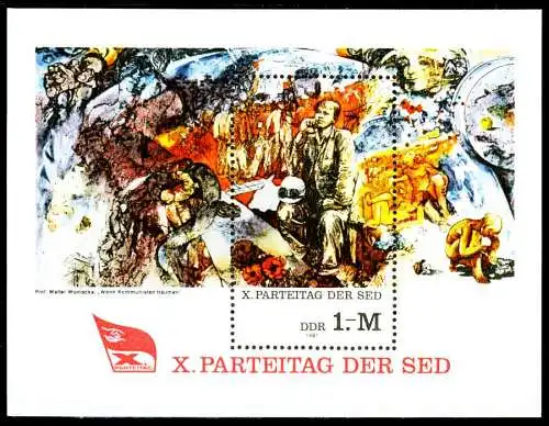 DDR BLOCK KLEINBOGEN Block 63 postfrisch S2D096A