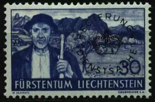 LIECHTENSTEIN DIENSTMARKEN 1934 37 Nr 24 ungebraucht 0DBCFE