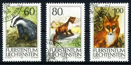 LIECHTENSTEIN 1993 Nr 1066-1068 gestempelt SA190CE