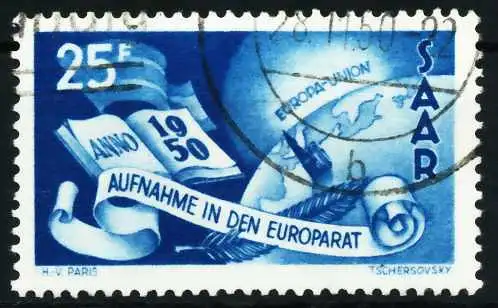 SAARLAND 1950 Nr 297 gestempelt 5FE00E