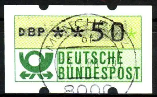 BRD ATM 1981 Nr 1-1-050 zentrisch gestempelt 1F330E