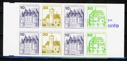 BERLIN MARKENHEFTCHEN Nr MH 11hoZ postfrisch 1F963E