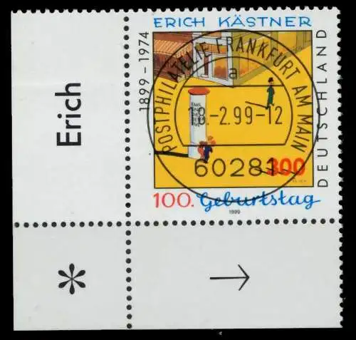 BRD 1999 Nr 2035 zentrisch gestempelt ECKE-ULI 6CD4FA