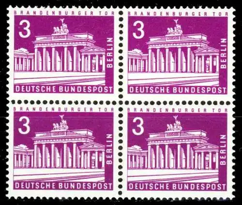 BERLIN DS BAUTEN 2 Nr 231 postfrisch VIERERBLOCK 20E10A