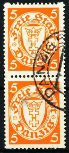 DANZIG 1924 Nr 193D-SP gestempelt SENKR PAAR 4BD10A