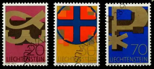 LIECHTENSTEIN 1967 Nr 482-484 gestempelt 6E93AE