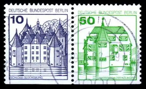 BERLIN ZUSAMMENDRUCK Nr W74 gestempelt WAAGR PAAR 23703E