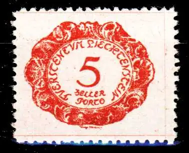 LIECHTENSTEIN PORTOMARKEN 1920 Nr 1 postfrisch 2641AE