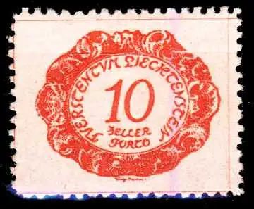 LIECHTENSTEIN PORTOMARKEN 1920 Nr 2 postfrisch 2641A6