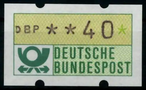 BRD ATM 1981 Nr 1-1-040 postfrisch S4AF94A