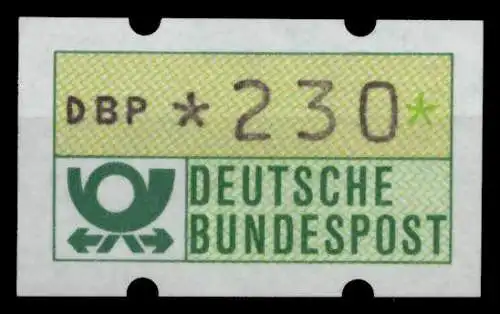 BRD ATM 1981 Nr 1-1-230 postfrisch S4B3976