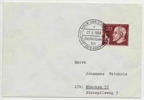 BERLIN 1960 Nr 191y BRIEF FDC 5C7F02