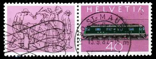 SCHWEIZ ZUSAMMENDRUCK Nr 1214 15 Zd3 gestempelt WAAGR PA 2A23F2