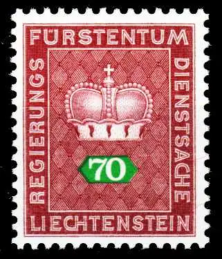 LIECHTENSTEIN DIENSTMARKEN 1968 Nr 51 postfrisch 2A691A