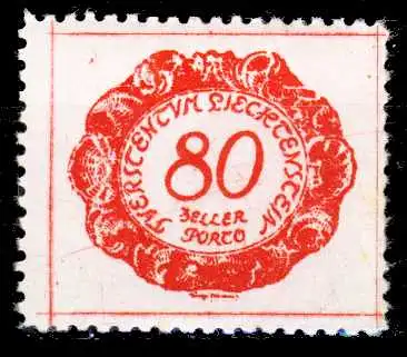 LIECHTENSTEIN PORTOMARKEN 1920 Nr 9 postfrisch 2A69DA