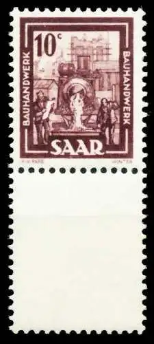SAARLAND 1949 Nr 272L postfrisch SENKR PAAR 5FE222
