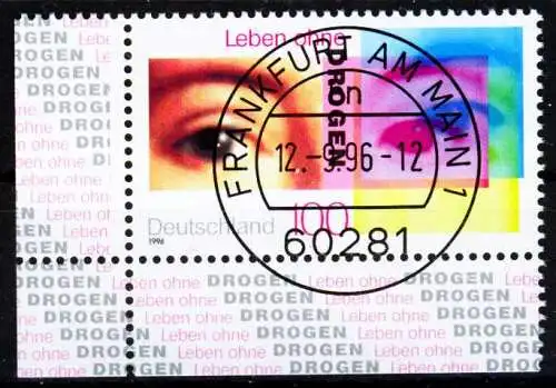 BRD 1996 Nr 1882 zentrisch gestempelt ECKE-ULI 2CF6A2