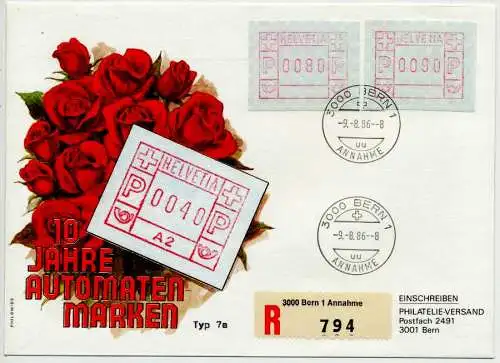 SCHWEIZ ATM Nr 3 BRIEF EF 55732A