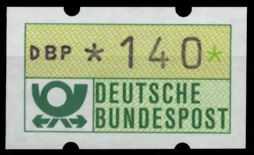 BRD ATM 1981 Nr 1-1-140 postfrisch S7F5322