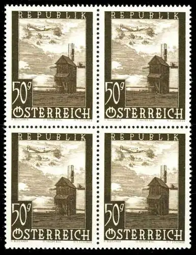 ÖSTERREICH 1947 Nr 822 postfrisch VIERERBLOCK 36BB22