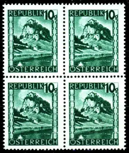 ÖSTERREICH 1945 Nr 745 postfrisch VIERERBLOCK 36BCAE