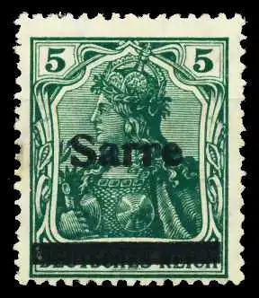 SAARGEBIET GERMANIA Nr 4aIII ungebraucht 40E8A2